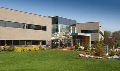 Office building with landscaped garden